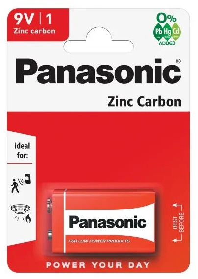 Батарейка Panasonic Zinc Carbon Крона/6F22