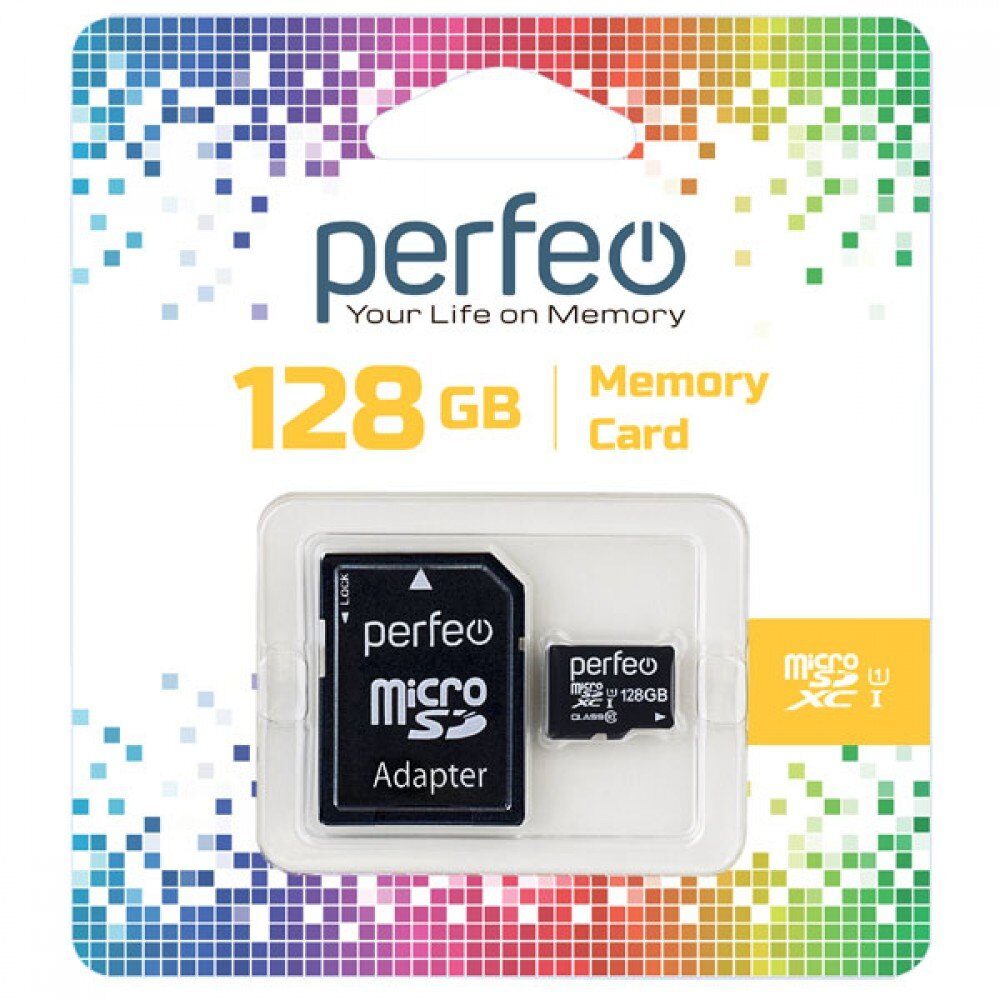 Карта памяти PERFEO microSDXC 128GB High-Capacity Class 10 UHS-1